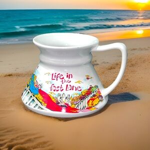 Vintage John Lamb "Life in the Fast Lane" No Spill Coffee Mug